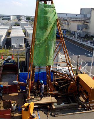 井戸掘削工事全景